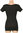 IHLE schwarzes Korsetthemd mit Arm und U-Boot-Ausschnitt