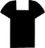 schwarzes Korsetthemd mit U-Boot-Ausschnitt